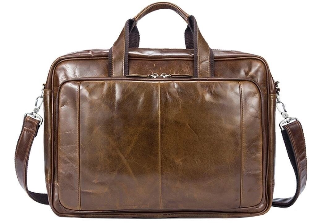 Чоловіча шкіряна сумка Vintage 14769 Коричнева від компанії Універсальний Інтернет-магазин POPULAR - фото 1