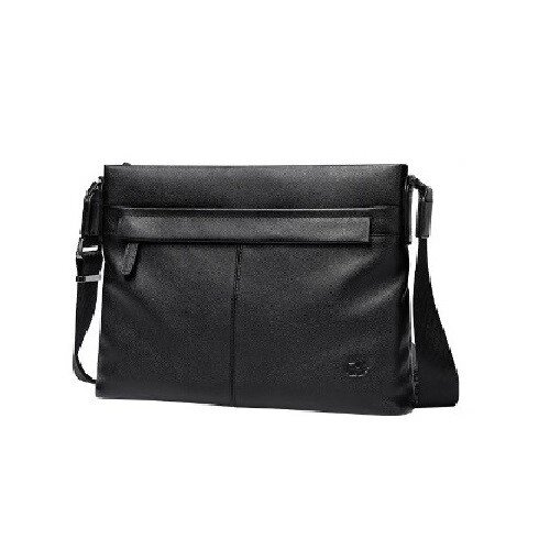 Чоловіча сумка шкіряна Bison Denim N20142-2B (Чорний) від компанії Універсальний Інтернет-магазин POPULAR - фото 1