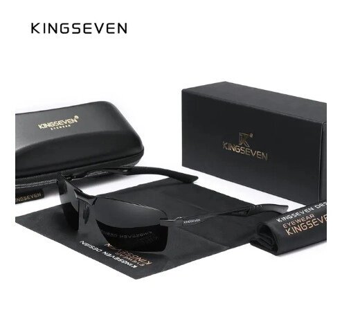 Чоловічі сонцезахисні окуляри для водіїв Спорт з поляризованими лінзами N7241 KINGSEVEN DESIGN від компанії Універсальний Інтернет-магазин POPULAR - фото 1
