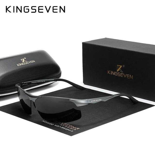 Чоловічі сонцезахисні окуляри для водіїв Спорт з поляризованими лінзами N9126 KINGSEVEN Італія від компанії Універсальний Інтернет-магазин POPULAR - фото 1
