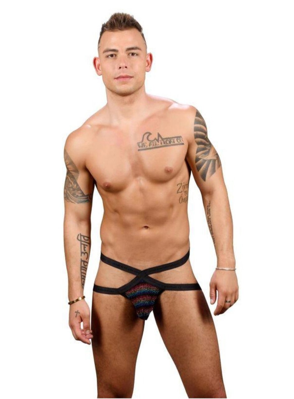 Чоловічі труси джоки "Disco Diamond Y-Back Jock Thong" Andrew Christian XL/92-98 см від компанії Універсальний Інтернет-магазин POPULAR - фото 1