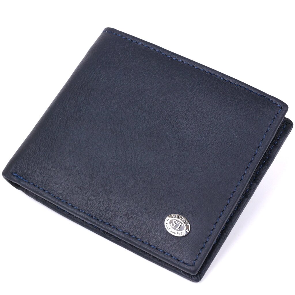 Чоловічий гаманець ST Leather 18303 (ST159) шкіряний Синій від компанії Універсальний Інтернет-магазин POPULAR - фото 1