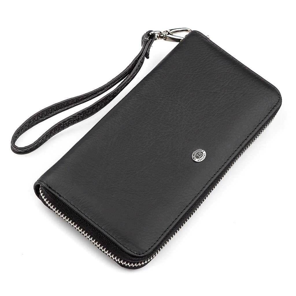 Чоловічий гаманець ST Leather 18422 (ST45) натуральна шкіра Чорний від компанії Універсальний Інтернет-магазин POPULAR - фото 1