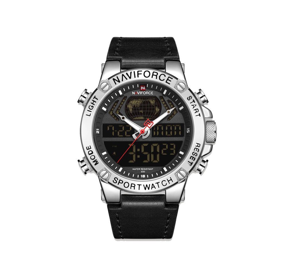 Чоловічий годинник Naviforce 9164 (Сріблястий) від компанії Універсальний Інтернет-магазин POPULAR - фото 1