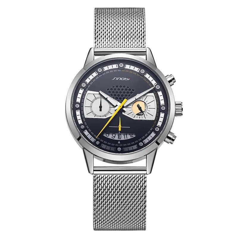 Чоловічий годинник Sinobi S9814G (11S9814G01) (Сріблястий) від компанії Універсальний Інтернет-магазин POPULAR - фото 1