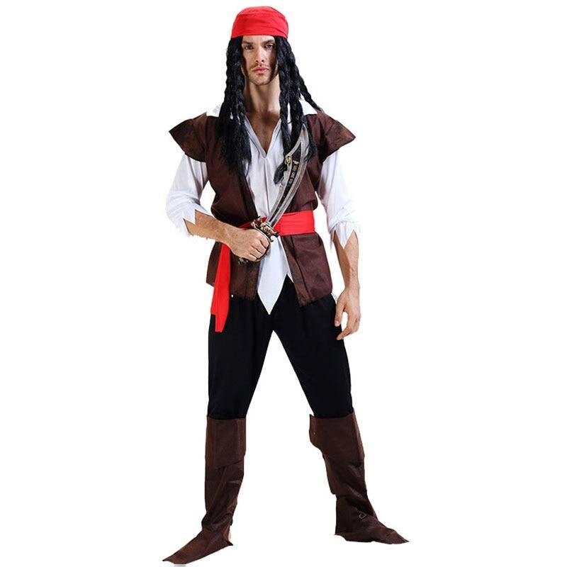 Чоловічий костюм Капітана на Хеллоуїн Пірати Карибського моря CANDEVER One Size 170-185 см від компанії Універсальний Інтернет-магазин POPULAR - фото 1