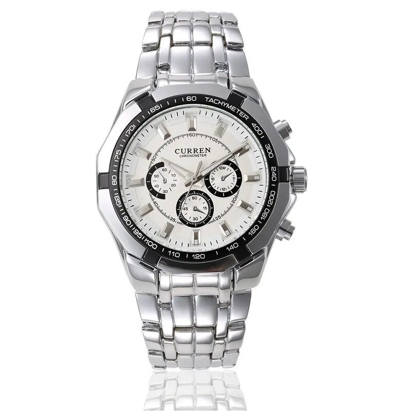 Чоловічий наручний годинник Curren 8084 (Сріблястий) від компанії Універсальний Інтернет-магазин POPULAR - фото 1