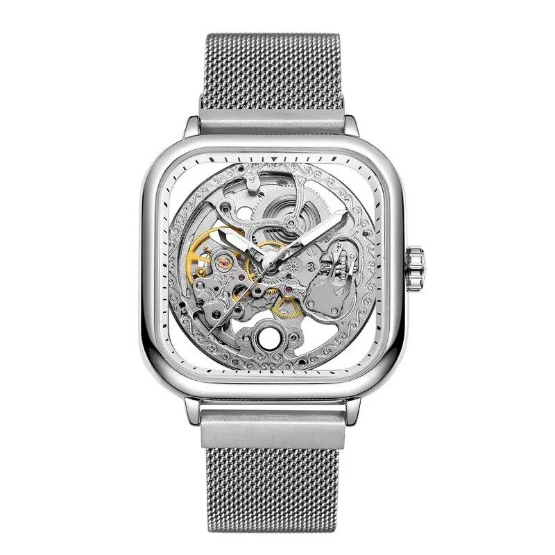 Чоловічий наручний годинник Forsining 8181 (Сріблястий) від компанії Універсальний Інтернет-магазин POPULAR - фото 1