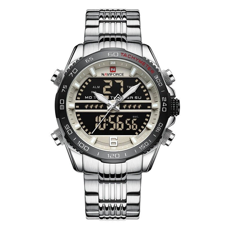 Чоловічий наручний годинник Naviforce 9195S (Сріблястий) від компанії Універсальний Інтернет-магазин POPULAR - фото 1
