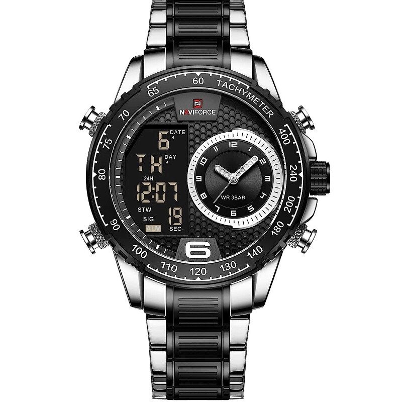Чоловічий наручний годинник Naviforce 9199S (Сріблястий) від компанії Універсальний Інтернет-магазин POPULAR - фото 1
