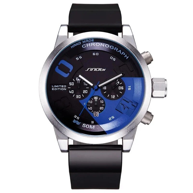 Чоловічий наручний годинник Sinobi S9716G (11S9716G03) (Сріблястий) від компанії Універсальний Інтернет-магазин POPULAR - фото 1