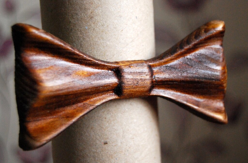 Дерев'яна краватка метелик 3D Мулат — 2 ручної роботи, серія Зирикот від компанії Універсальний Інтернет-магазин POPULAR - фото 1
