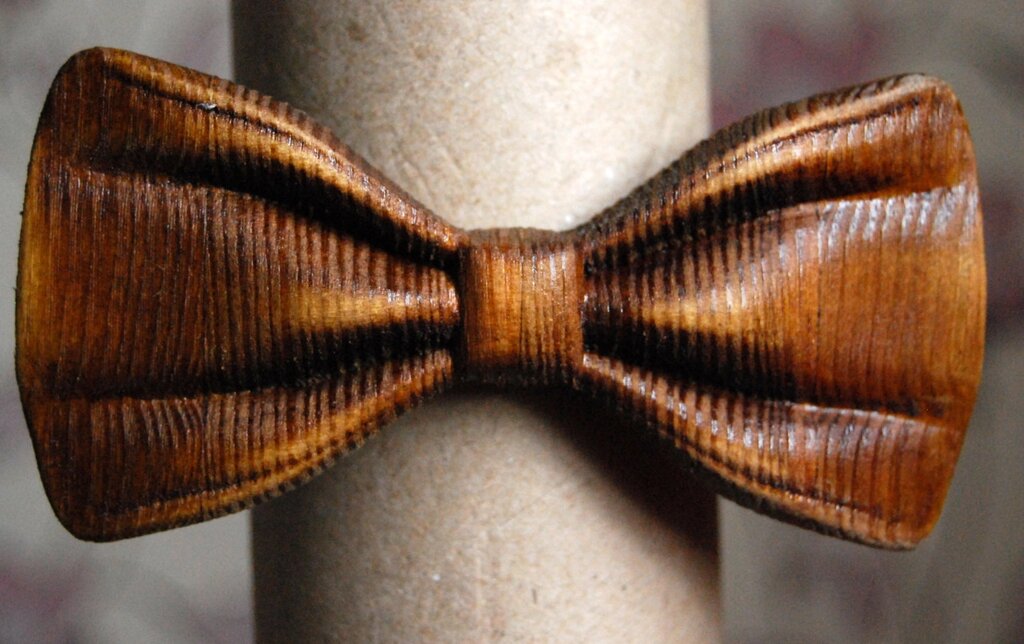 Дерев'яна краватка метелик 3D Мулат ручної роботи, серія Зирикот від компанії Універсальний Інтернет-магазин POPULAR - фото 1