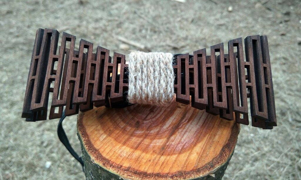 Дерев'яна краватка метелик Доріжка ручної роботи, серія Flexion від компанії Універсальний Інтернет-магазин POPULAR - фото 1