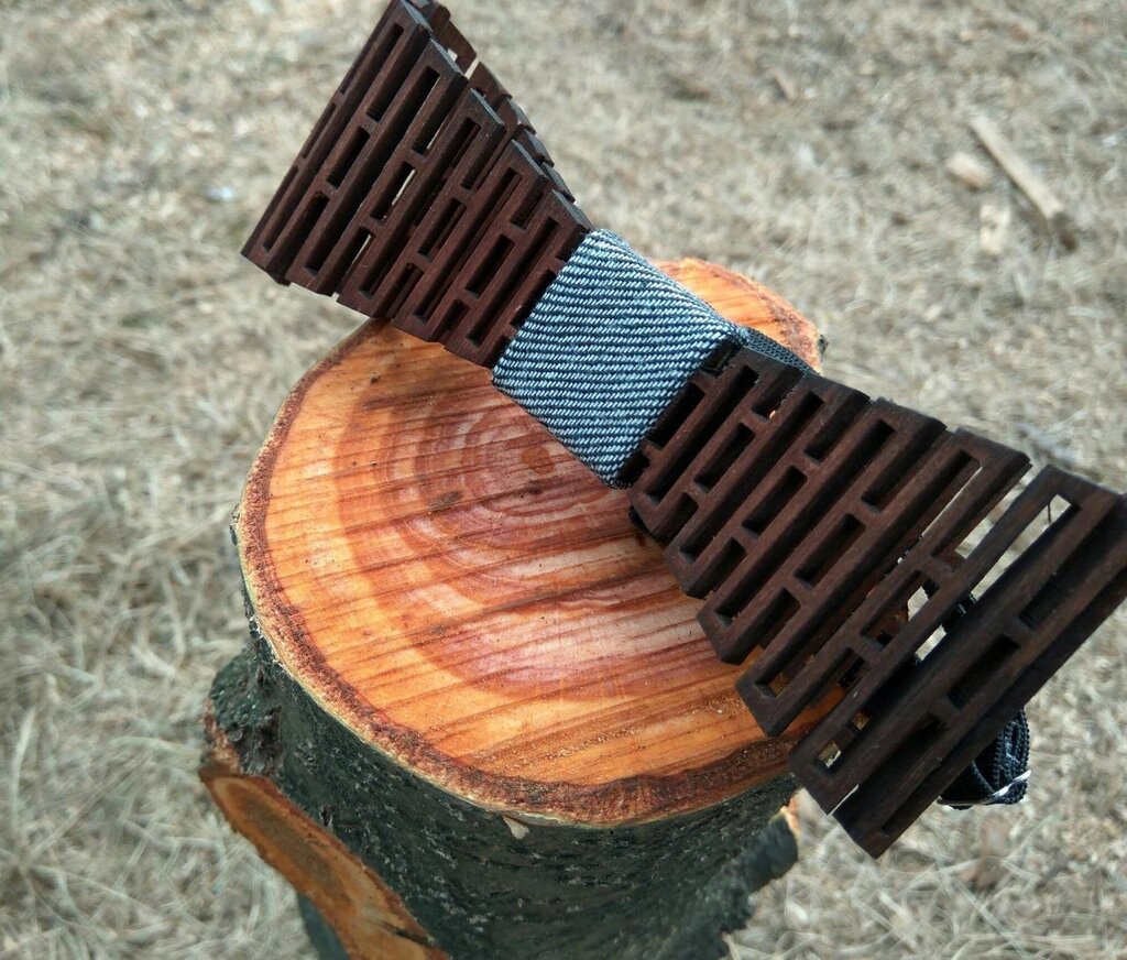 Дерев'яна краватка метелик Джинс ручної роботи, серія Flexion від компанії Універсальний Інтернет-магазин POPULAR - фото 1