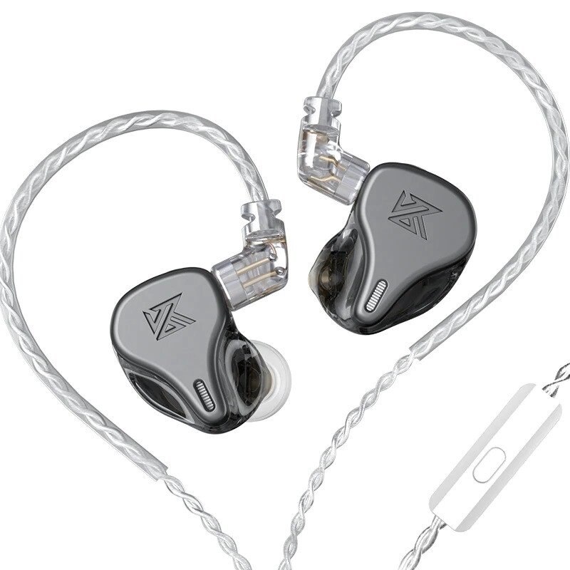 Динамічні навушники KZ DQ6 із 3 випромінювачами (Чорний) від компанії Універсальний Інтернет-магазин POPULAR - фото 1