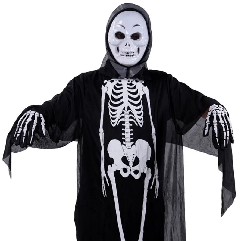 Дитячий костюм Чорний привид комплект з маскою і рукавичками Besegad 120 см від компанії Універсальний Інтернет-магазин POPULAR - фото 1