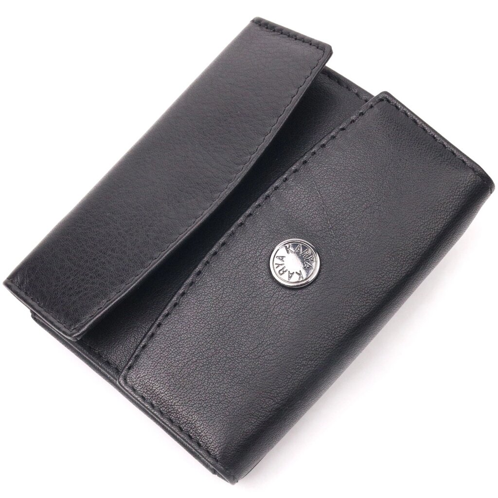 Дуже незвичайний жіночий гаманець із натуральної шкіри KARYA 21339 Чорний від компанії Універсальний Інтернет-магазин POPULAR - фото 1