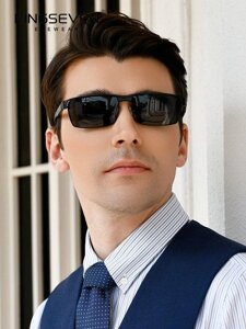 Фірмові чоловічі сонцезахисні окуляри для водіїв з поляризованими лінзами N7756 KINGSEVEN DESIGN Сірий