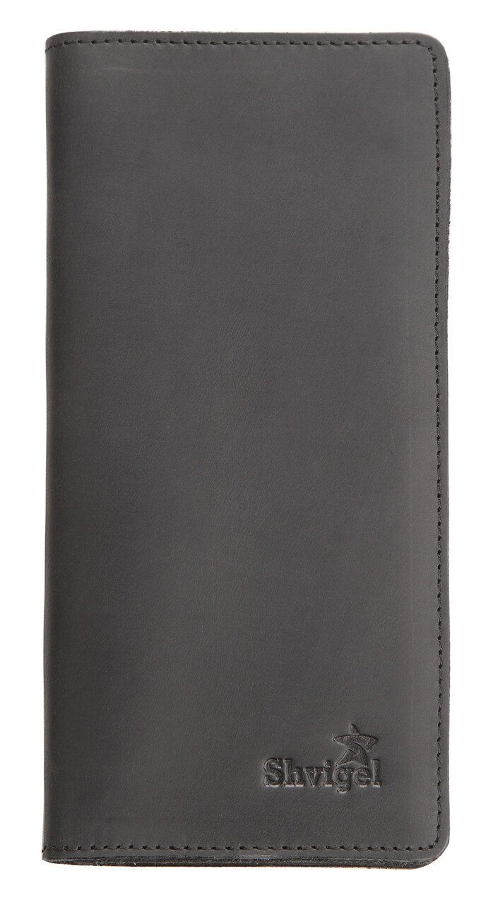 Гаманець SHVIGEL з вінтажної шкіри 13794 Чорний від компанії Універсальний Інтернет-магазин POPULAR - фото 1