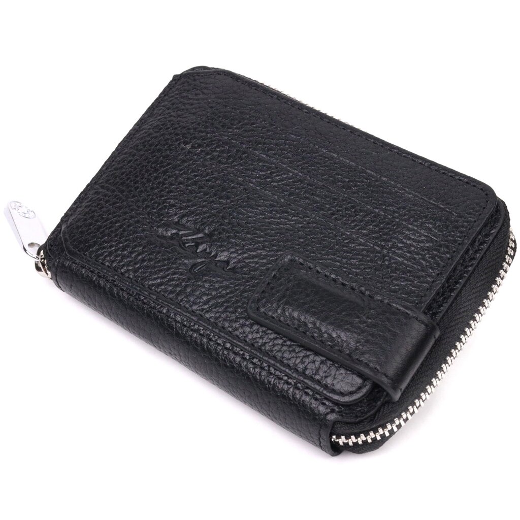 Гарний жіночий гаманець на блискавці з натуральної шкіри KARYA 21343 Чорний від компанії Універсальний Інтернет-магазин POPULAR - фото 1