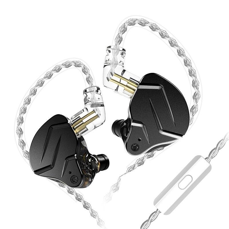 Гібридні навушники KZ ZSN Pro X з мікрофоном (Чорний) від компанії Універсальний Інтернет-магазин POPULAR - фото 1