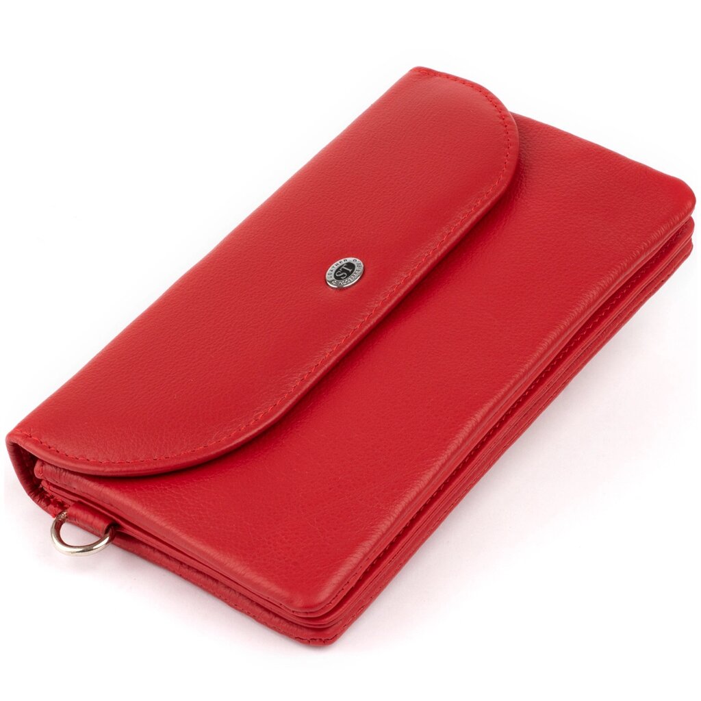 Клатч зі шкіри жіночий ST Leather 19321 Червоний від компанії Універсальний Інтернет-магазин POPULAR - фото 1