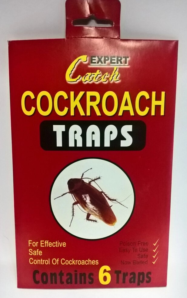 Клейова пастка для тарганів та мурах Cocroach traps, 6 шт/уп., Expert Catch Китай від компанії Універсальний Інтернет-магазин POPULAR - фото 1