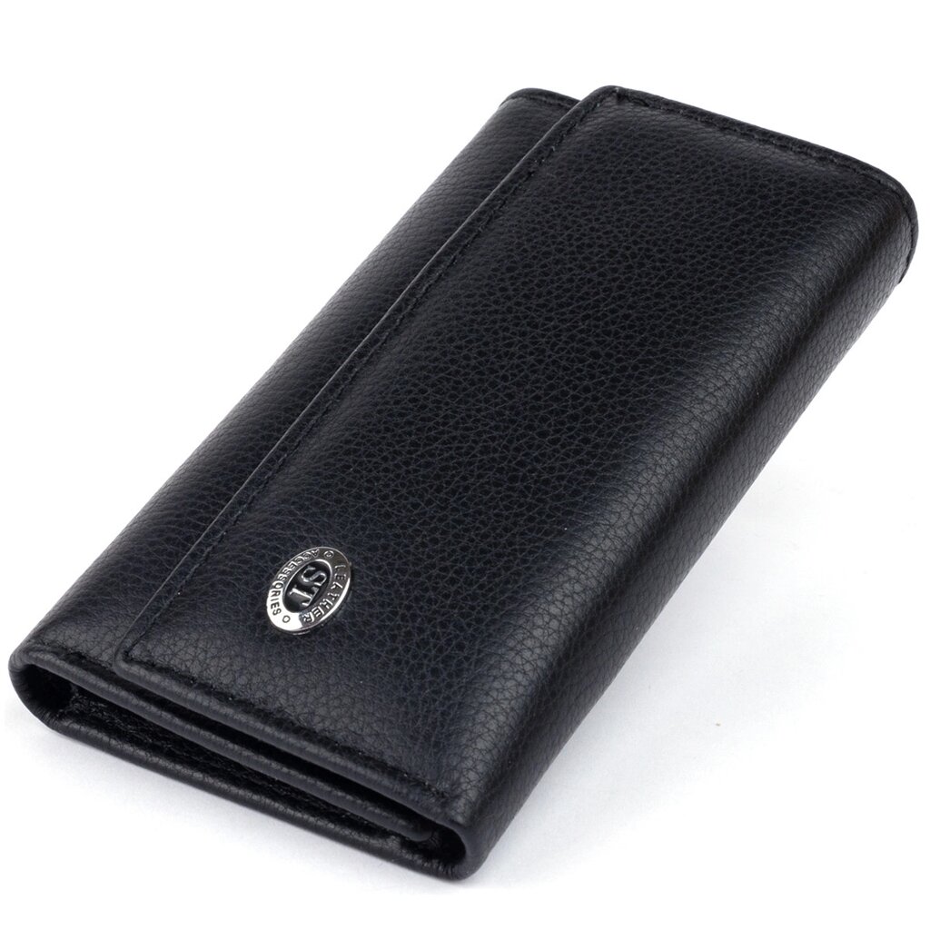Ключниця-гаманець жіноча ST Leather 19221 Чорна від компанії Універсальний Інтернет-магазин POPULAR - фото 1
