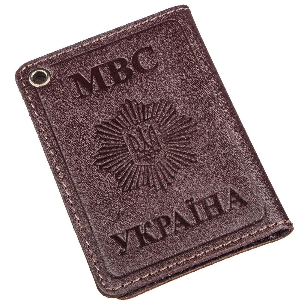 Компактна обкладинка на документи МВС України SHVIGEL 13979 Коричнева від компанії Універсальний Інтернет-магазин POPULAR - фото 1