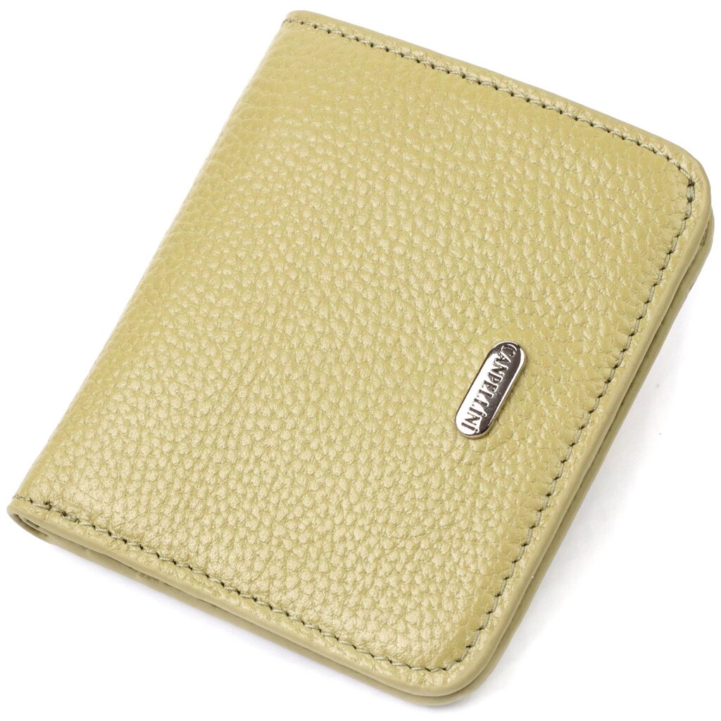 Компактний жіночий гаманець із натуральної шкіри флотар CANPELLINI 21793 Оливковий від компанії Універсальний Інтернет-магазин POPULAR - фото 1