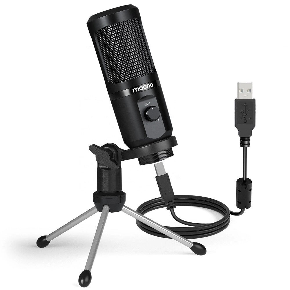 Мікрофон Maono AU-PM461TR для ігор та подкастів (Чорний) від компанії Універсальний Інтернет-магазин POPULAR - фото 1