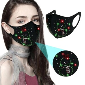 Багаторазова маскарадна маска для захисту обличчя зі стразами жіноча 19*13 см. J&H Garment Stile: E