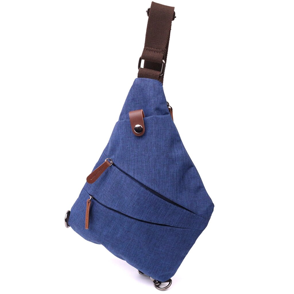 Модна чоловіча сумка через плече з текстилю Vintage 22199 Синій від компанії Універсальний Інтернет-магазин POPULAR - фото 1