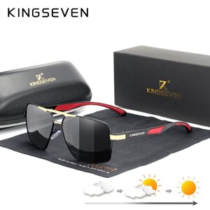 Чоловічі сонцезахисні окуляри в класичній оправі з фотохромними лінзами K7719 KINGSEVEN DESIGN Чорний