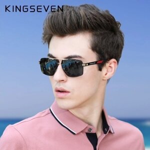 Чоловічі сонцезахисні окуляри в класичній оправі з поляризованими лінзами N7719 KINGSEVEN DESIGN