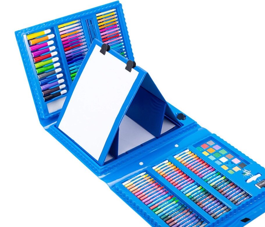 Набір для малювання SUNROZ Mega Art Set з мольбертом Блакитний (5517) від компанії Універсальний Інтернет-магазин POPULAR - фото 1