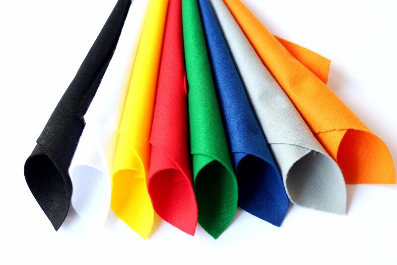 Набір корейського м'якого фетру Pugovichok "Базовий" 8 кольорів для рукоділля та творчості від компанії Універсальний Інтернет-магазин POPULAR - фото 1