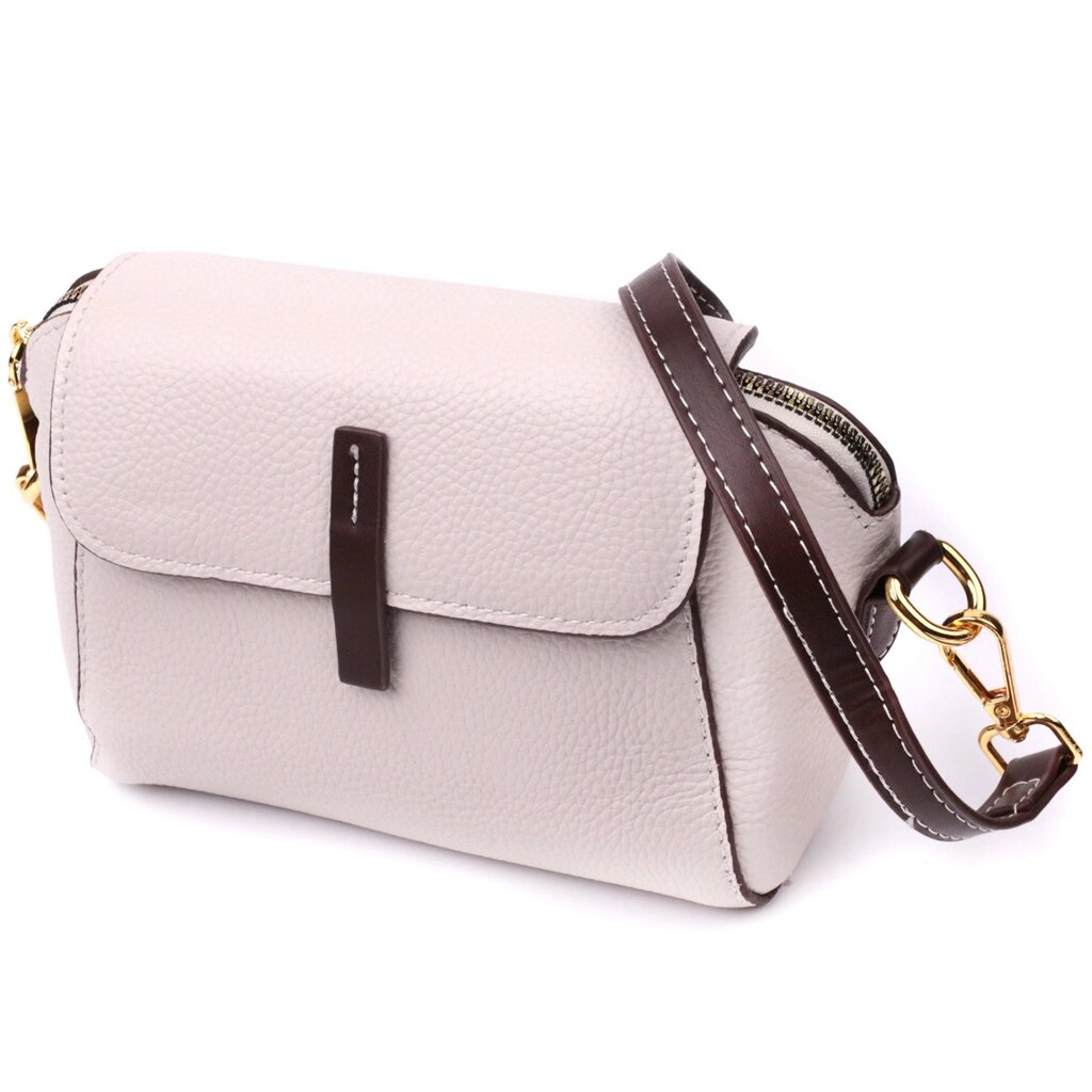 Невелика сумка для жінок із натуральної шкіри Vintage 22266 Білий від компанії Універсальний Інтернет-магазин POPULAR - фото 1