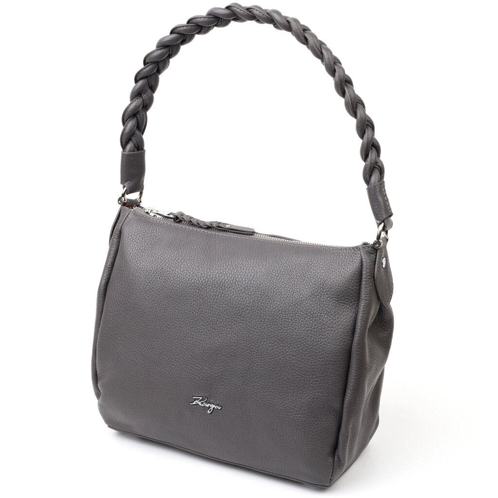 Незвичайна жіноча сумка KARYA 20864 шкіряна Сірий від компанії Універсальний Інтернет-магазин POPULAR - фото 1