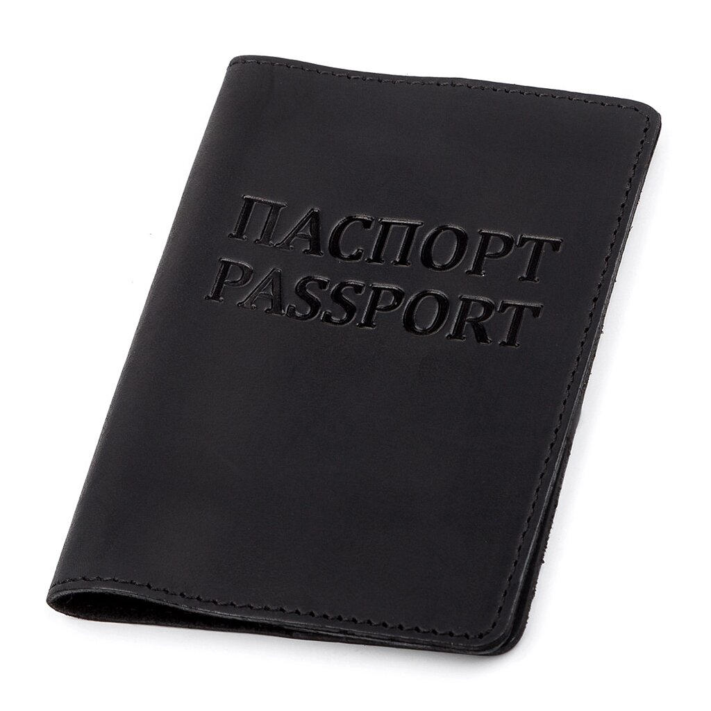 Обкладинка на паспорт Shvigel 13917 шкіряна Чорна від компанії Універсальний Інтернет-магазин POPULAR - фото 1