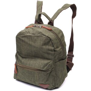 Практичний чоловічий рюкзак із текстилю Vintage 22242 Оливковий