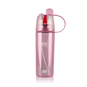 Пляшка для води та напоїв New B. з розпилювачем 600 мл Рожева New Button Bottle