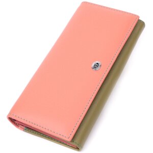 Практичний гаманець для жінок із натуральної шкіри ST Leather 22520 Різнобарвний