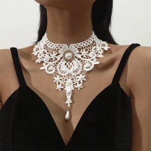 Мереживний чокер ручної роботи в готичному стилі 33*11 см [51013896] Fashion Jewelry