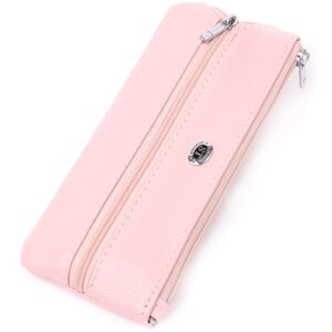 Стильна ключниця ніжного кольору з натуральної шкіри ST Leather 22510 Рожевий