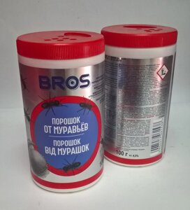 Інсектицидний високоефективний засіб від мурах порошок Брос / Bros банка 100 гр, BROS (Польща)