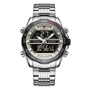 Чоловічий наручний годинник Naviforce 9195S (Сріблястий)