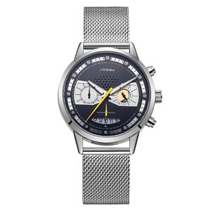 Чоловічий годинник Sinobi S9814G (11S9814G01) (Сріблястий)