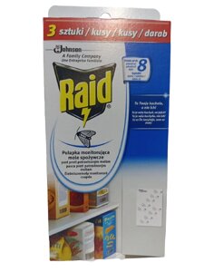 Засіб інсектицидний RAID стікери від харчової молі 3 шт/уп Aeroxon Insect Control GmbH